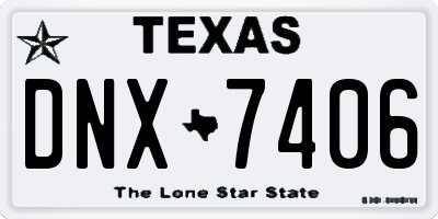 TX license plate DNX7406