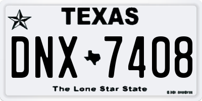 TX license plate DNX7408