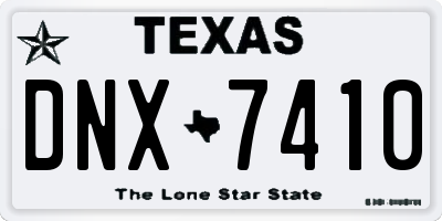 TX license plate DNX7410