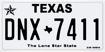 TX license plate DNX7411