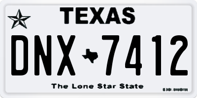 TX license plate DNX7412