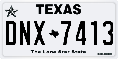 TX license plate DNX7413