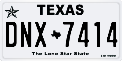 TX license plate DNX7414