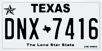 TX license plate DNX7416