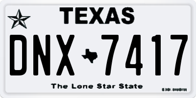 TX license plate DNX7417