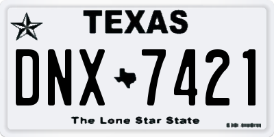 TX license plate DNX7421