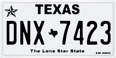 TX license plate DNX7423