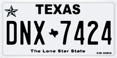 TX license plate DNX7424