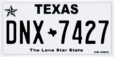 TX license plate DNX7427
