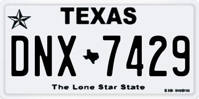 TX license plate DNX7429