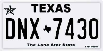 TX license plate DNX7430