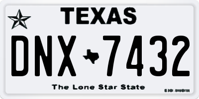 TX license plate DNX7432