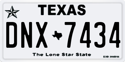 TX license plate DNX7434
