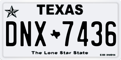 TX license plate DNX7436