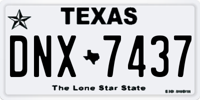 TX license plate DNX7437