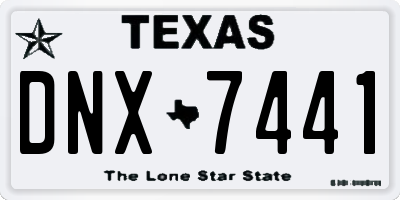 TX license plate DNX7441