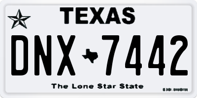 TX license plate DNX7442