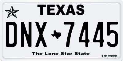 TX license plate DNX7445