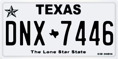 TX license plate DNX7446