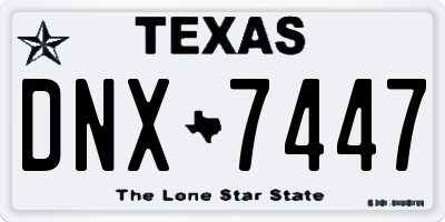 TX license plate DNX7447