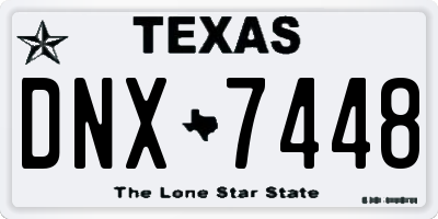 TX license plate DNX7448