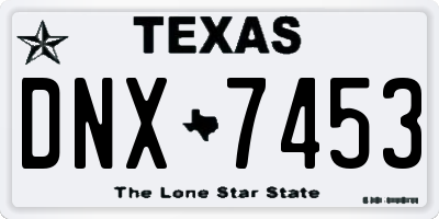 TX license plate DNX7453
