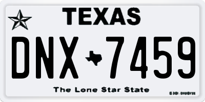 TX license plate DNX7459