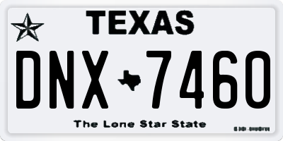 TX license plate DNX7460