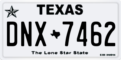 TX license plate DNX7462