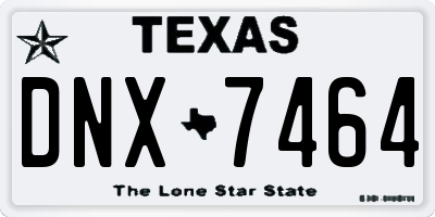 TX license plate DNX7464