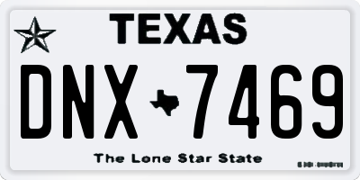 TX license plate DNX7469