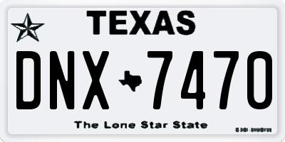 TX license plate DNX7470
