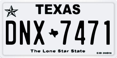 TX license plate DNX7471