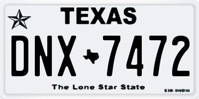TX license plate DNX7472