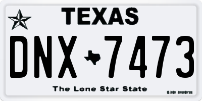 TX license plate DNX7473