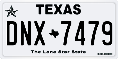 TX license plate DNX7479