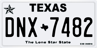 TX license plate DNX7482