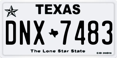 TX license plate DNX7483