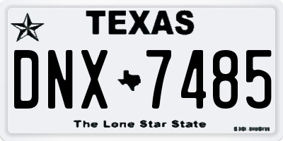 TX license plate DNX7485