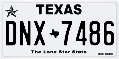 TX license plate DNX7486