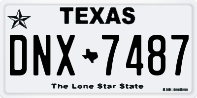 TX license plate DNX7487