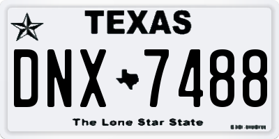 TX license plate DNX7488