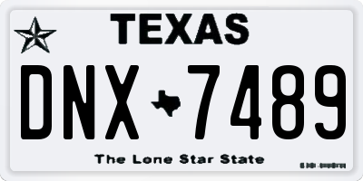 TX license plate DNX7489