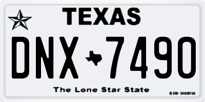 TX license plate DNX7490