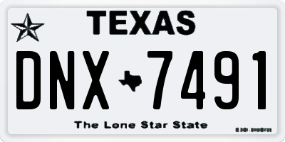 TX license plate DNX7491