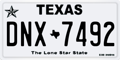 TX license plate DNX7492