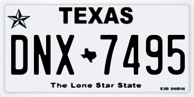 TX license plate DNX7495