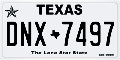 TX license plate DNX7497