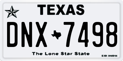 TX license plate DNX7498