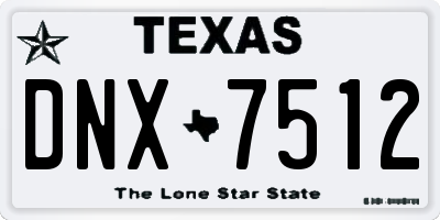 TX license plate DNX7512
